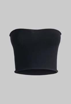 Isabel Benenato Tops^Viscose Bandeau in Black