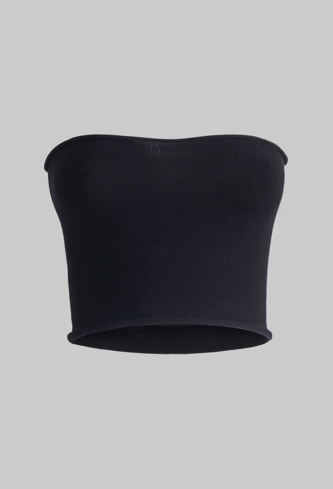 Isabel Benenato Tops^Viscose Bandeau in Black