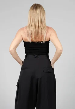 Isabel Benenato Tops^Viscose Bandeau in Black