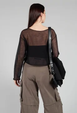 Isabel Benenato Tops^Viscose Bandeau in Black