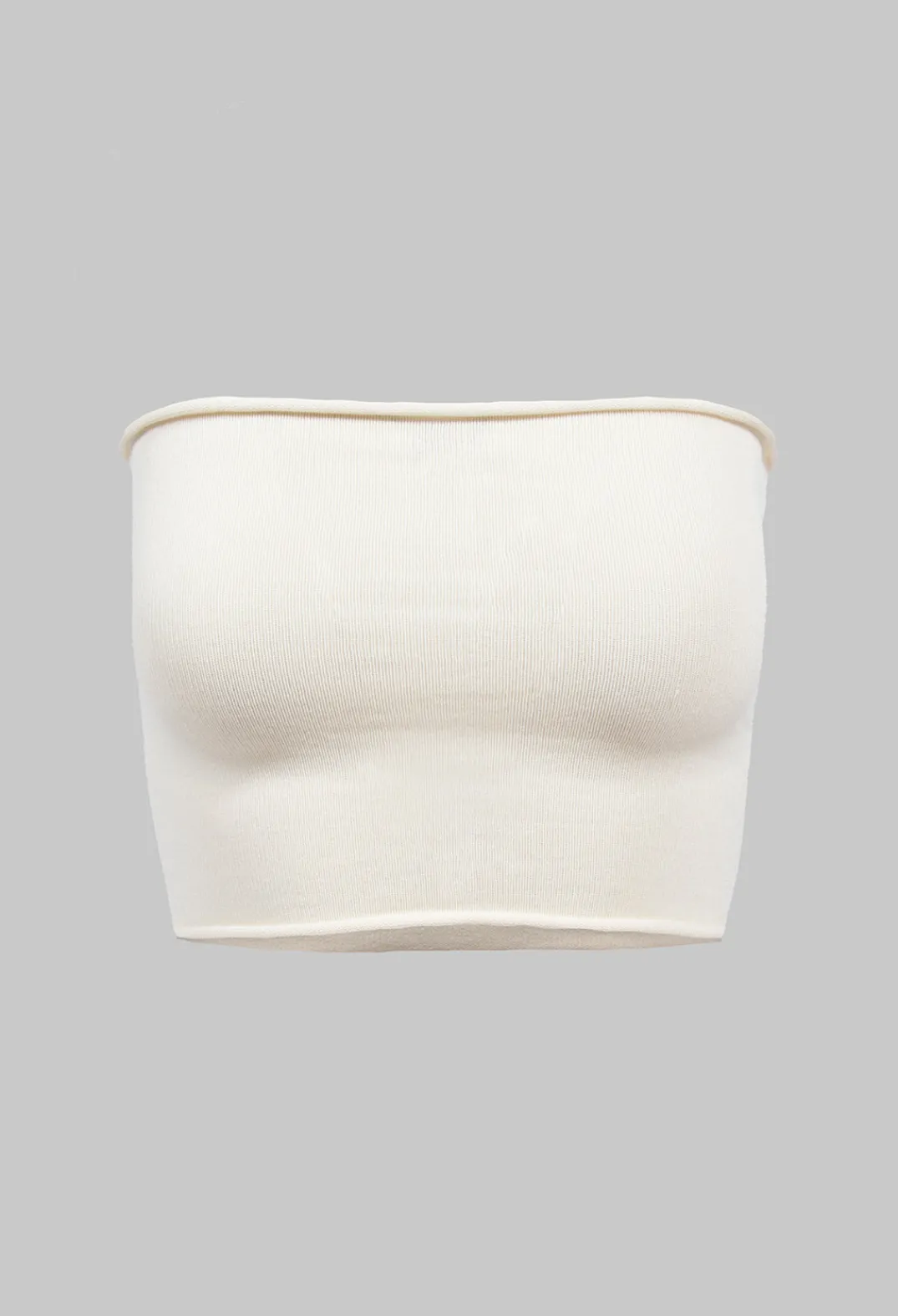 Isabel Benenato Tops^Viscose Bandeau in White