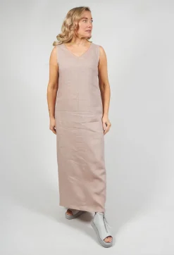 Sarah Pacini Shirts & Blouses^V-Neck Linen Dress in Dusky Pink