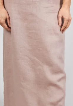 Sarah Pacini Shirts & Blouses^V-Neck Linen Dress in Dusky Pink