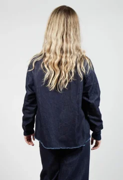 Aequamente Shirts & Blouses^V-Neck Shirt in Denim