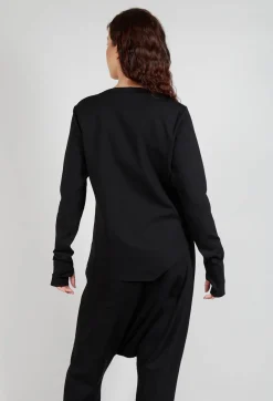 Pal Offner Jumpers^V-Neck Slim Pull Over in Black