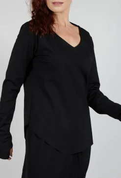 Pal Offner Jumpers^V-Neck Slim Pull Over in Black