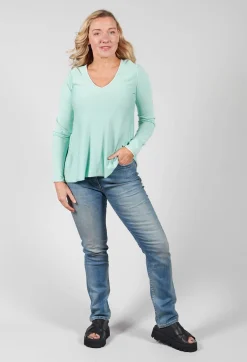 Maliparmi Jumpers^V-neckline Jumper in Verde Acqua-Water