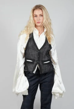 Marc Point Jackets^Waistcoat in Black / White