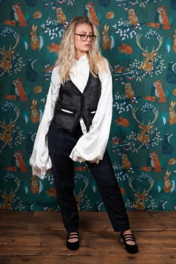 Marc Point Jackets^Waistcoat in Black / White