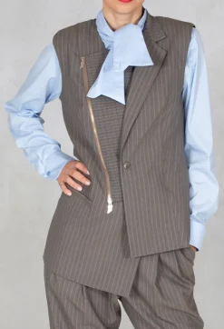 Oblique Creations Jackets|Co-ords & Suits^Waistcoat in Brown