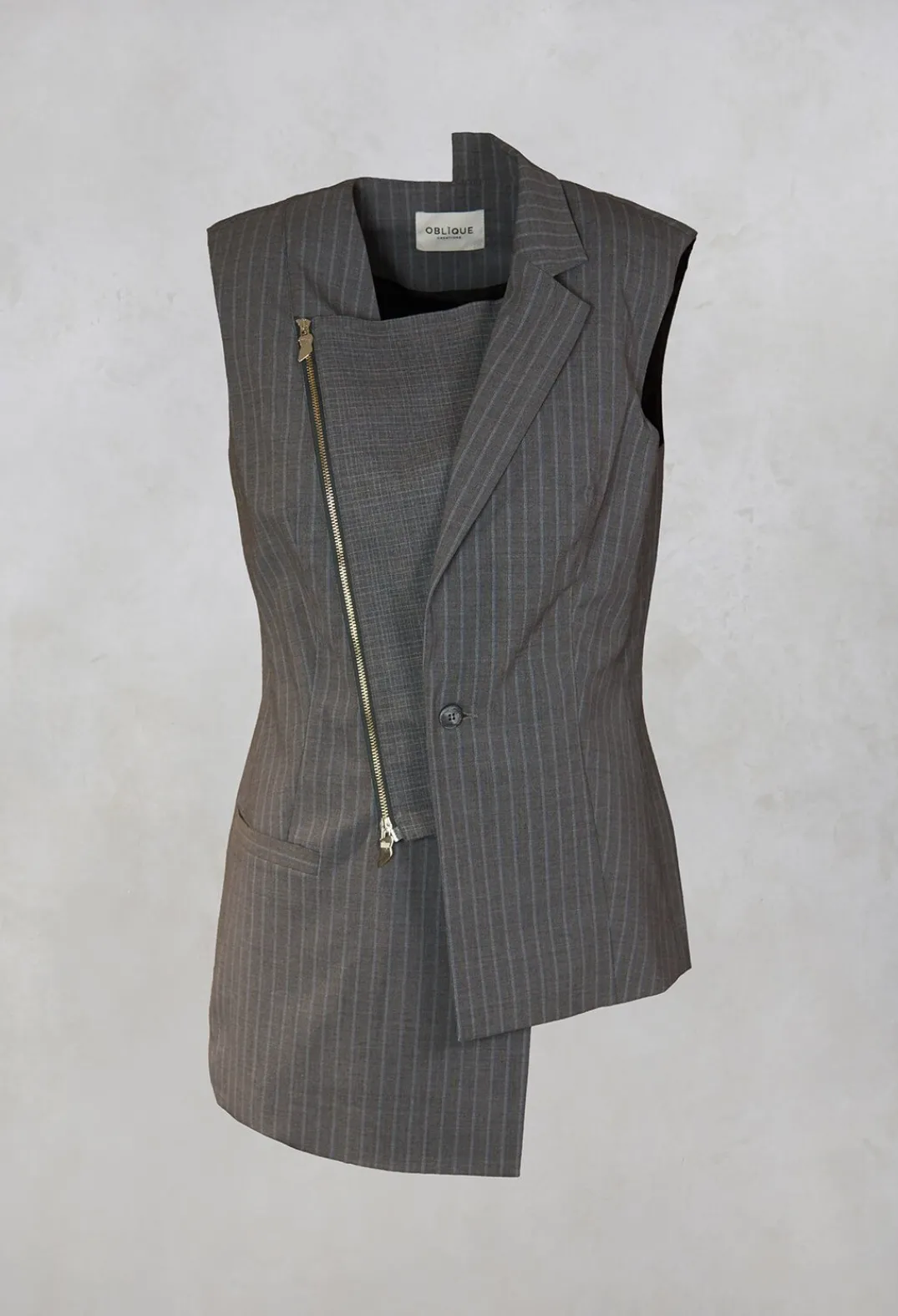 Oblique Creations Jackets|Co-ords & Suits^Waistcoat in Grey