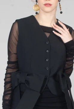Mei Meij Jackets^Waistcoat with Bows in Nero