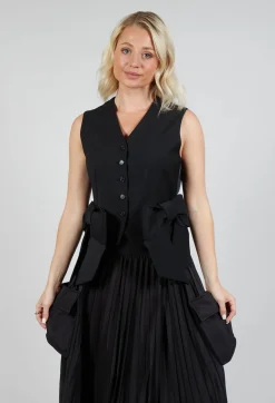 Mei Meij Jackets^Waistcoat with Bows in Nero