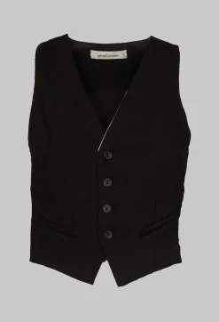 Nostra Santissima Jackets^Waistcoat with Faux Front Pockets in Black