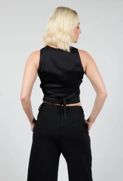 Nostra Santissima Jackets^Waistcoat with Faux Front Pockets in Black