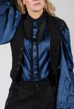 Nostra Santissima Jackets^Waistcoat with Faux Front Pockets in Black