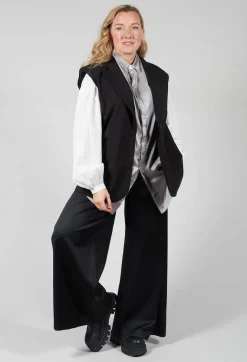 Nostra Santissima Jackets^Waistcoat with Shoulder Pads in Black