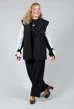 Nostra Santissima Jackets^Waistcoat with Shoulder Pads in Black