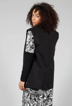 Nostra Santissima Jackets^Waistcoat with Shoulder Pads in Black