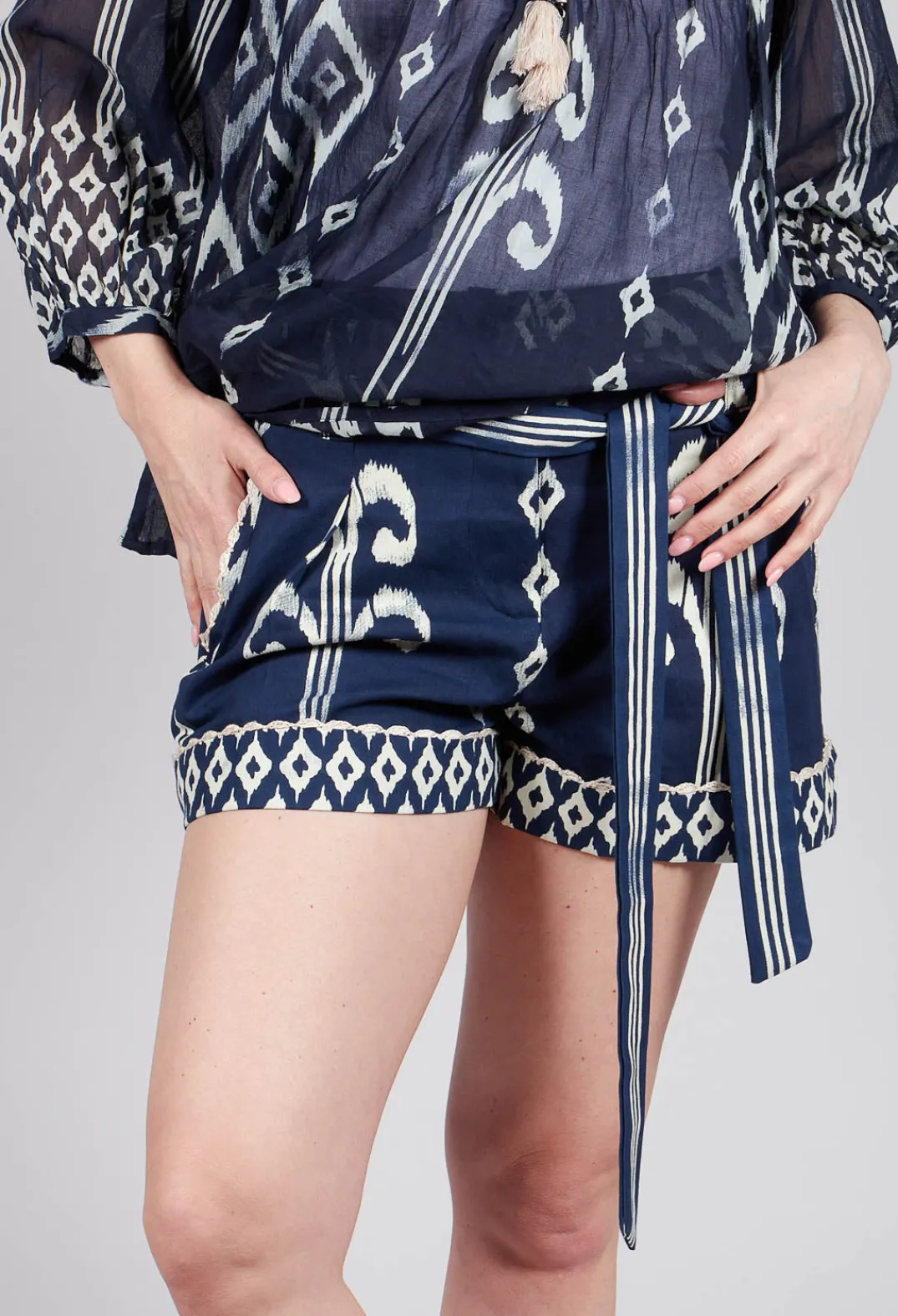 Rene Derhy Shorts^Wanda Shorts in Marine Navy
