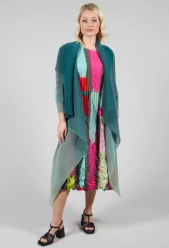 Alquema Coats^Waterfall Front Coat in Royal Ombre