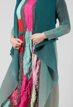 Alquema Coats^Waterfall Front Coat in Royal Ombre