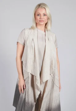 Sanctamuerte Coats^Waterfall Long Coat in Over Cotone Sand