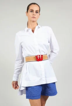 Exquisite J Belts^Wide Elasticated Belt with Bold Feature Buckle