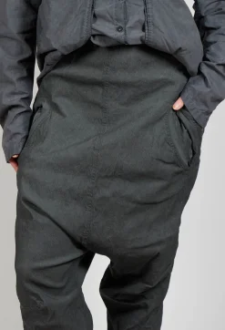 Rundholz Dip Trousers^Wide Fabric Waistband Trousers in Coal Cloud