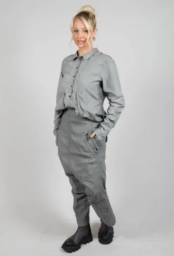 Rundholz Dip Trousers^Wide Fabric Waistband Trousers in Pencil Cloud