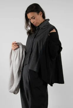Moyuru Shirts & Blouses^Wide Fit Shirt in Dark Grey