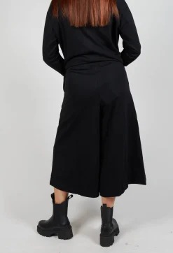 Bread and Butter Trousers^Wide Leg Cotton Trousers in Black