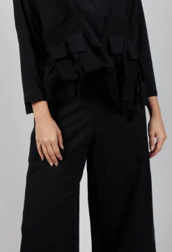 Bread and Butter Trousers^Wide Leg Cotton Trousers in Black