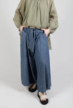Amici Trousers^Wide Leg Culottes in Oyster Grey