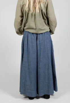 Amici Trousers^Wide Leg Culottes in Oyster Grey