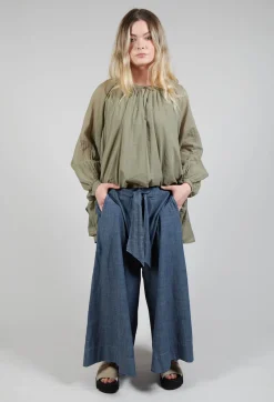 Amici Trousers^Wide Leg Culottes in Oyster Grey
