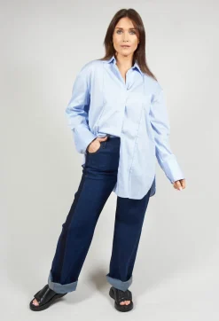 Malloni Jeans|Co-ords & Suits^Wide Leg Denim Jeans in Aragonite Indigo