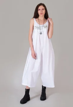 Bread and Butter Jumpsuits^Wide Leg Drop Crotch Jumpsuit in White