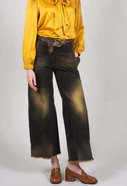 Masnada Trousers^Wide Leg Jeans in Denim Tumeric
