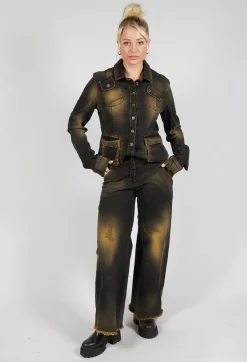 Masnada Trousers^Wide Leg Jeans in Denim Tumeric