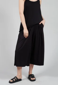 Bread and Butter Trousers^Wide Leg Jersey Trousers in Black