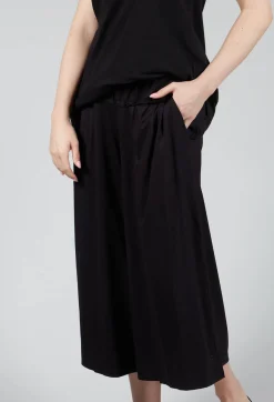 Bread and Butter Trousers^Wide Leg Jersey Trousers in Black