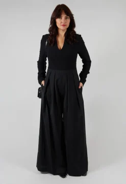 Malloni Jumpsuits^Wide Leg Jumpsuit in Nero