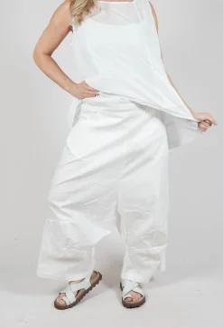 Rundholz Mainline Trousers^Wide Leg Pull On Trousers in Starwhite