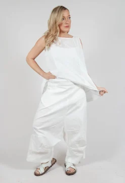 Rundholz Mainline Trousers^Wide Leg Pull On Trousers in Starwhite