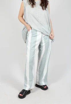 Rundholz Black Label Trousers^Wide Leg Pull On Trousers in Grey Print