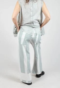 Rundholz Black Label Trousers^Wide Leg Pull On Trousers in Grey Print