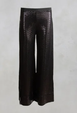 Xenia Design Co-ords & Suits^Wide Leg Sequin Pants Aubi in Black