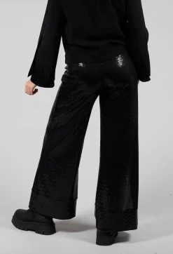 Xenia Design Co-ords & Suits^Wide Leg Sequin Pants Aubi in Black