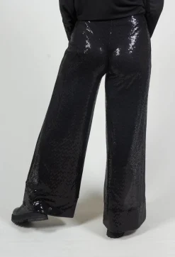 Xenia Design Co-ords & Suits^Wide Leg Sequin Pants Aubi in Black
